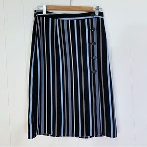 BP Black & Blue Stripe Skirt S